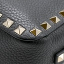 Valentino Garavani Grained Calfskin Rockstud Crossbody Bag Black
