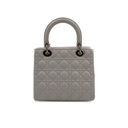 Christian Dior Lady Dior Cannage Leather Handbag White