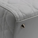 Christian Dior Lady Dior Cannage Leather Handbag White