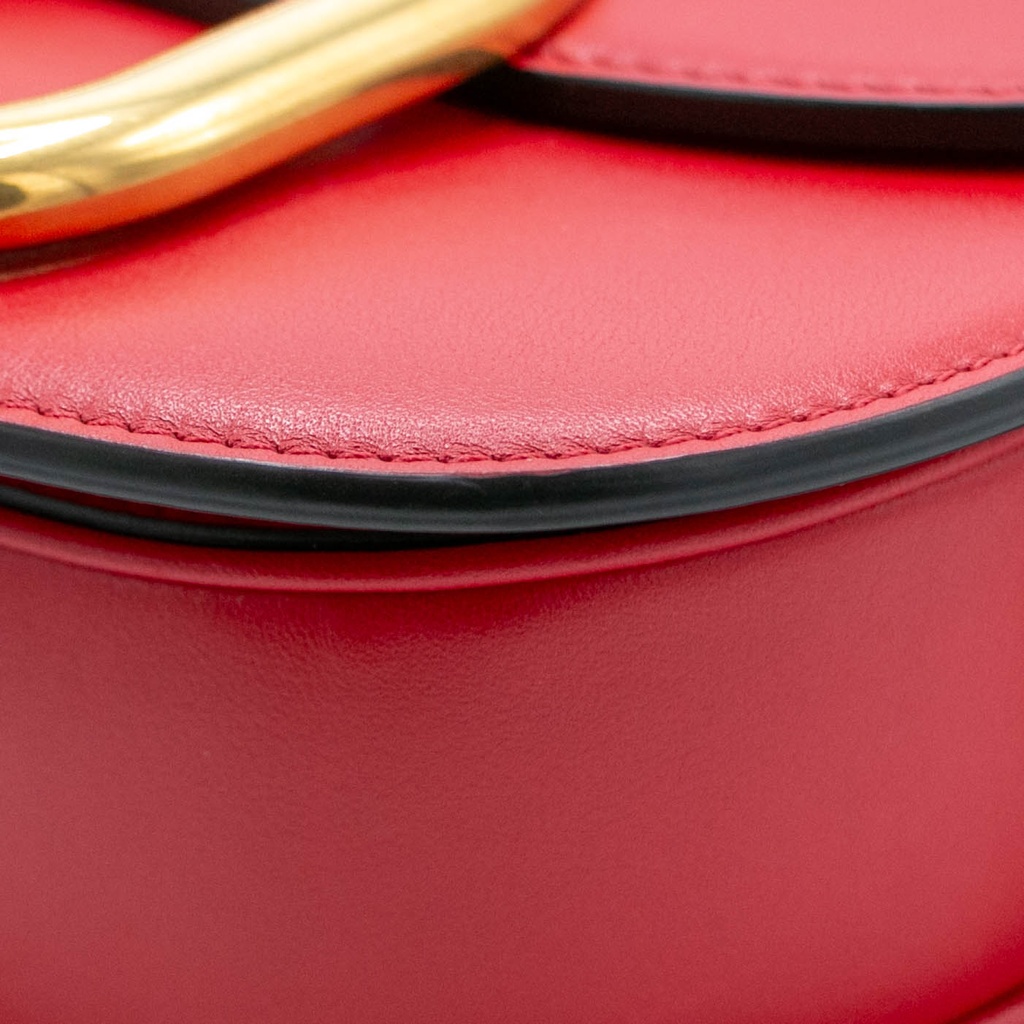 Valentino Garavani Supervee Leather Medium Red Crossbody Bag 