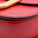 Valentino Garavani Supervee Leather Medium Red Crossbody Bag 