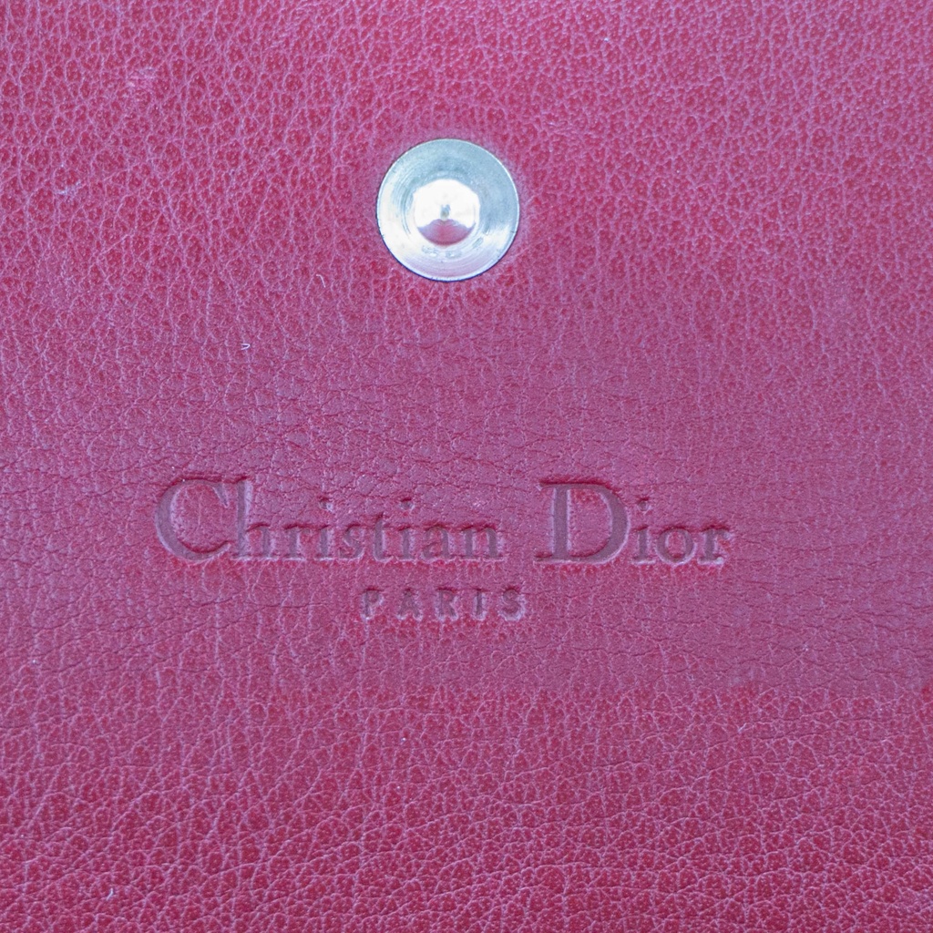 Christian Dior Patent Cannage Lady Dior Wallet On Chain