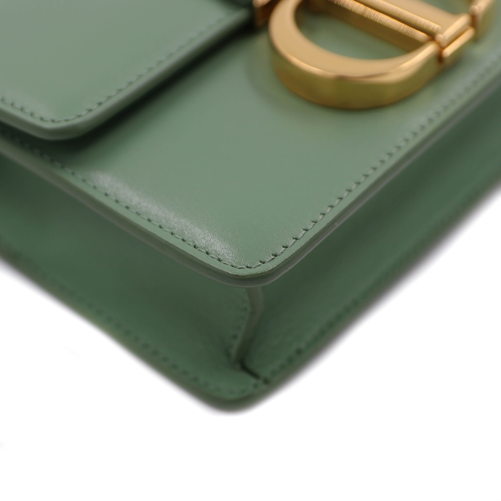 Christian Dior Calfskin 30 Montaigne Flap Bag Mint Green