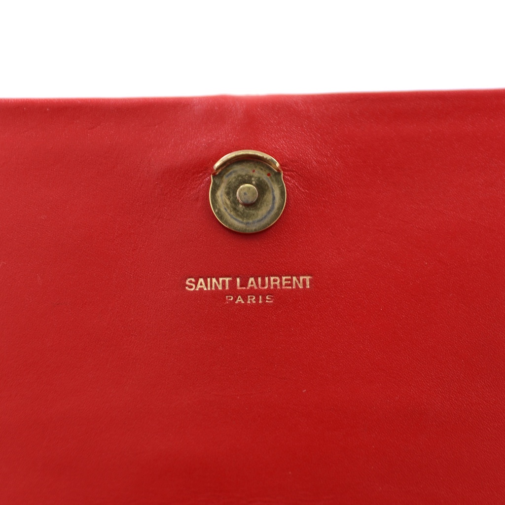 Saint Laurent Calfskin Medium Classic Monogram Kate Tassel Satchel Red