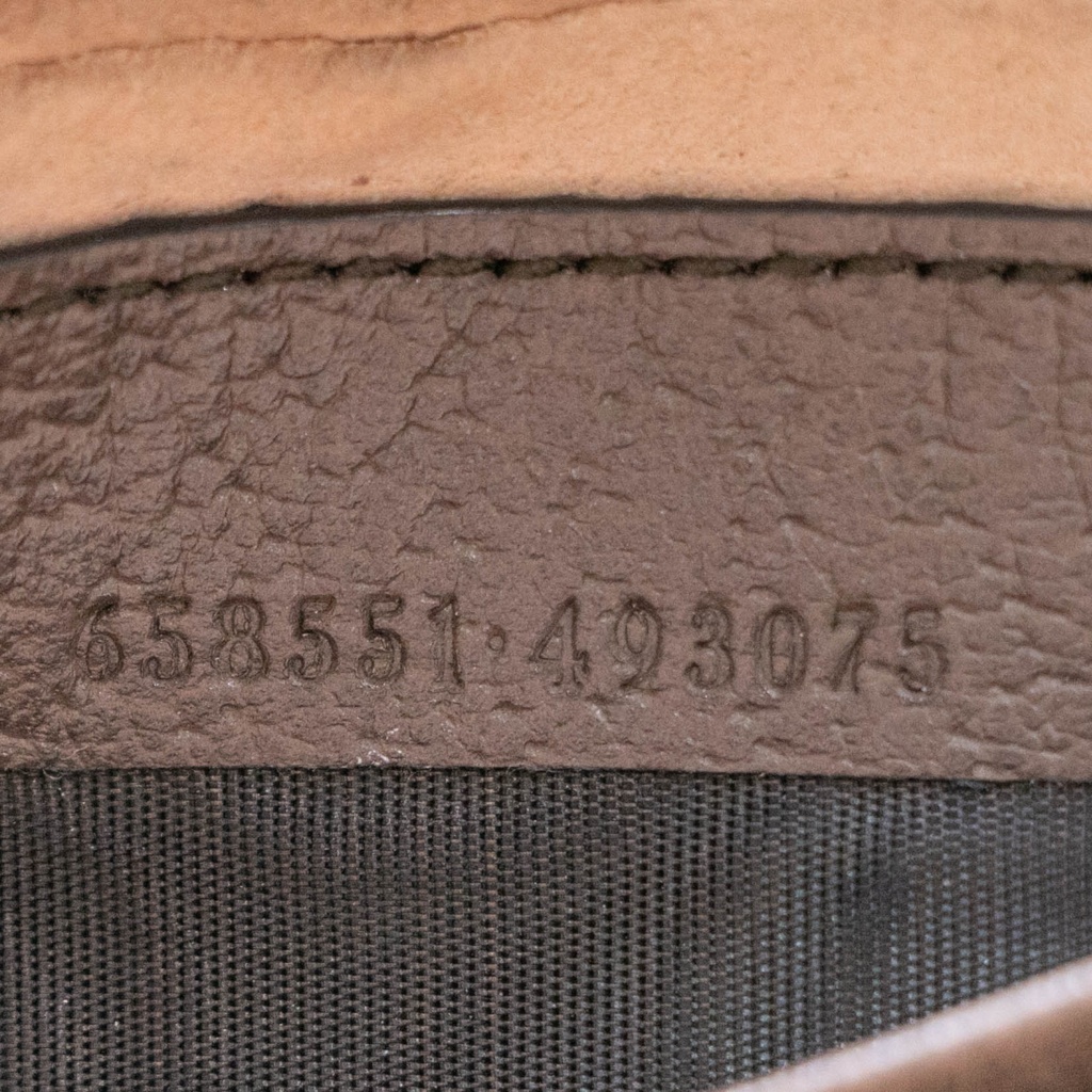 Gucci Ophidia Mini Beige And Ebony GG Supreme Canvas 658551