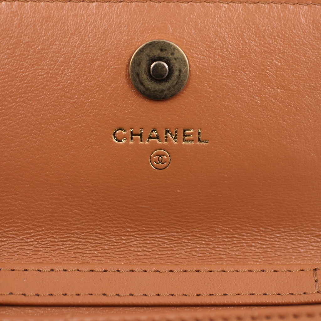 Chanel Lambskin Quilted Chanel 19 Flap Belt Bag Brown