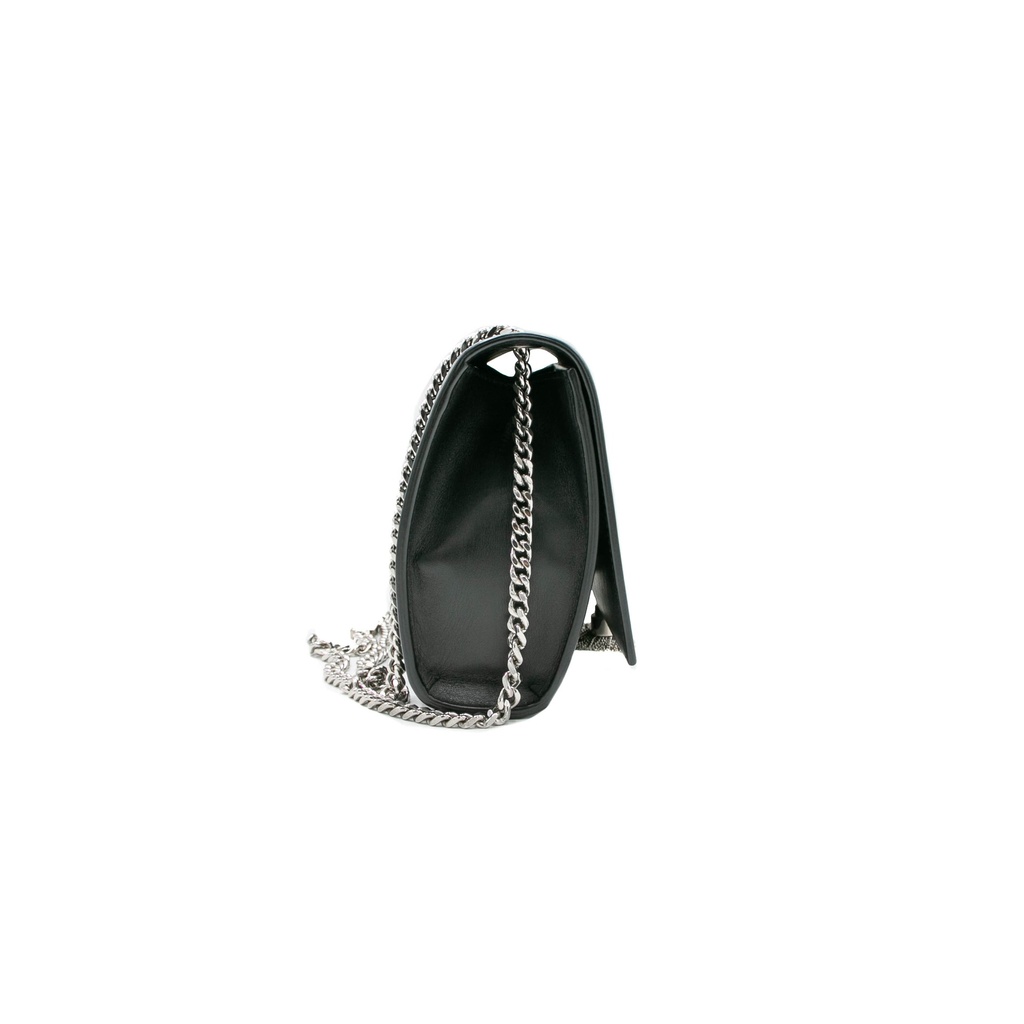 Saint Laurent Smooth Calfskin Medium Monogram Kate Tassel Satchel Black