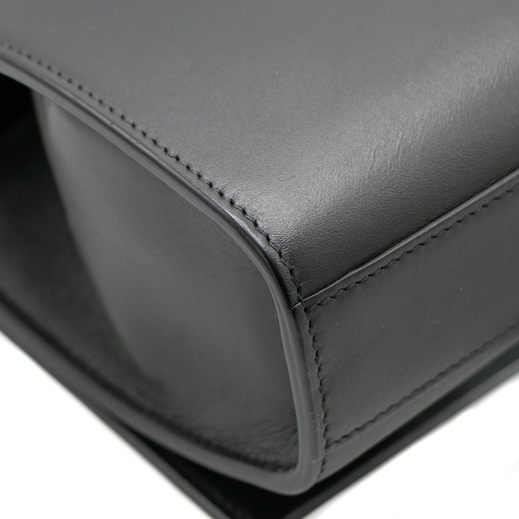 Saint Laurent Smooth Calfskin Medium Monogram Kate Tassel Satchel Black