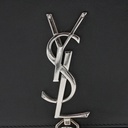 Saint Laurent Smooth Calfskin Medium Monogram Kate Tassel Satchel Black