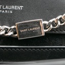Saint Laurent Smooth Calfskin Medium Monogram Kate Tassel Satchel Black
