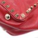 Valentino Garavani Vitello Small Rockstud Tote Rosso Valentino