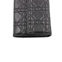 Christian Dior Lambskin Cannage Lady Dior Wallet On Chain Black