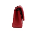 Chanel Caviar Quilted Jumbo Double Flap Red Bag