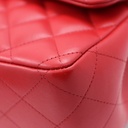 Chanel Caviar Quilted Jumbo Double Flap Red Bag