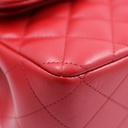 Chanel Caviar Quilted Jumbo Double Flap Red Bag