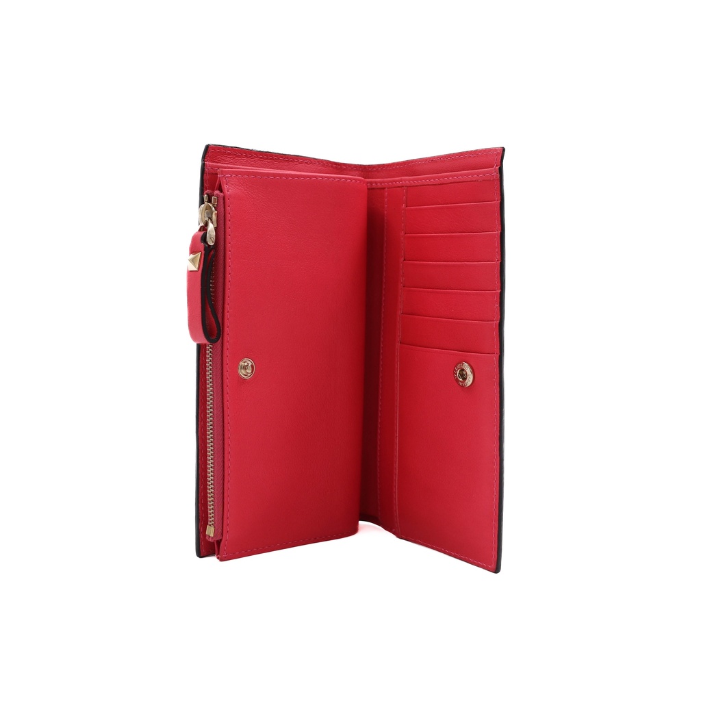 Valentino Garavani Calfskin Rockstud Zip Around Wallet 