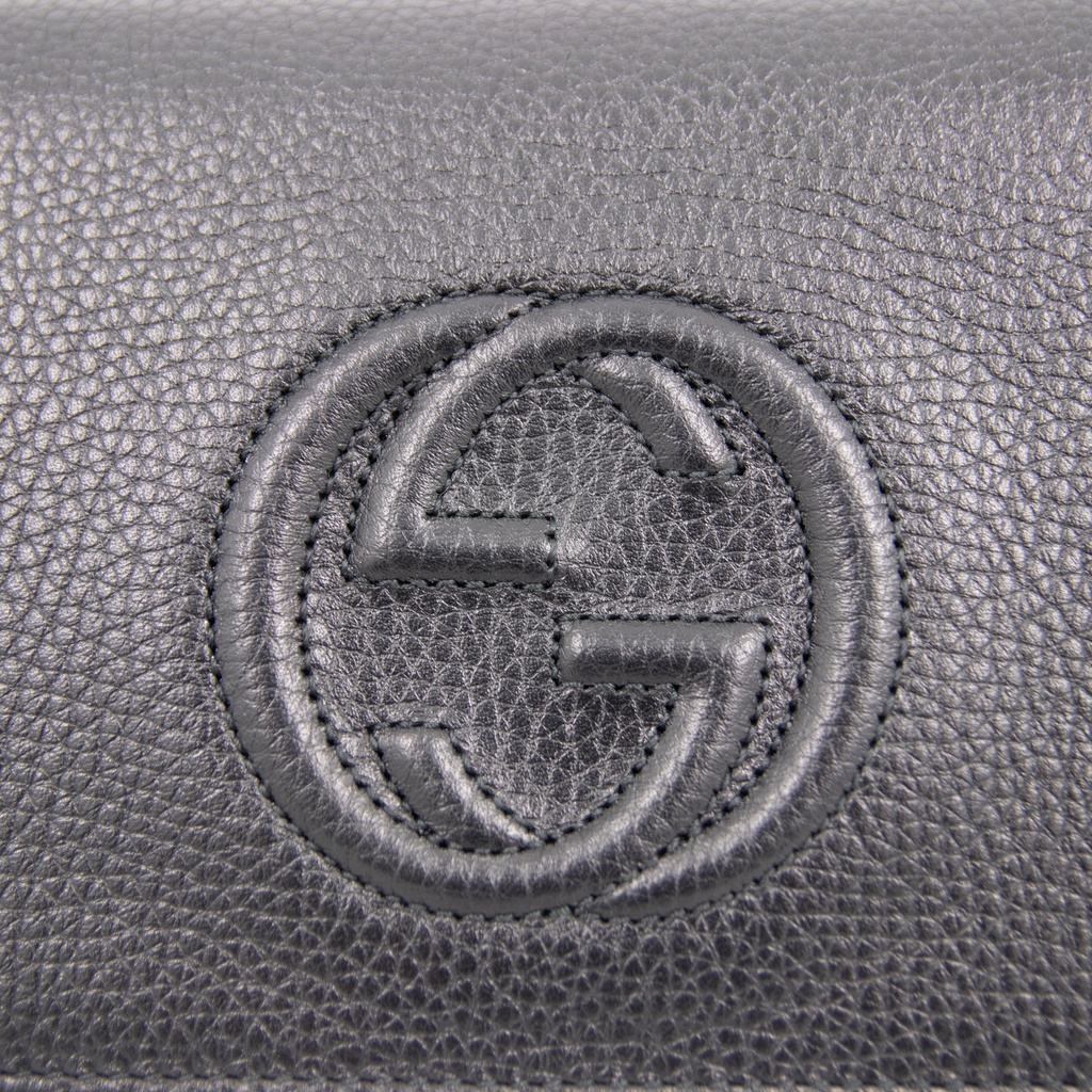 Gucci Soho Wallet on Chain Black Leather Cross Body Bag 598211