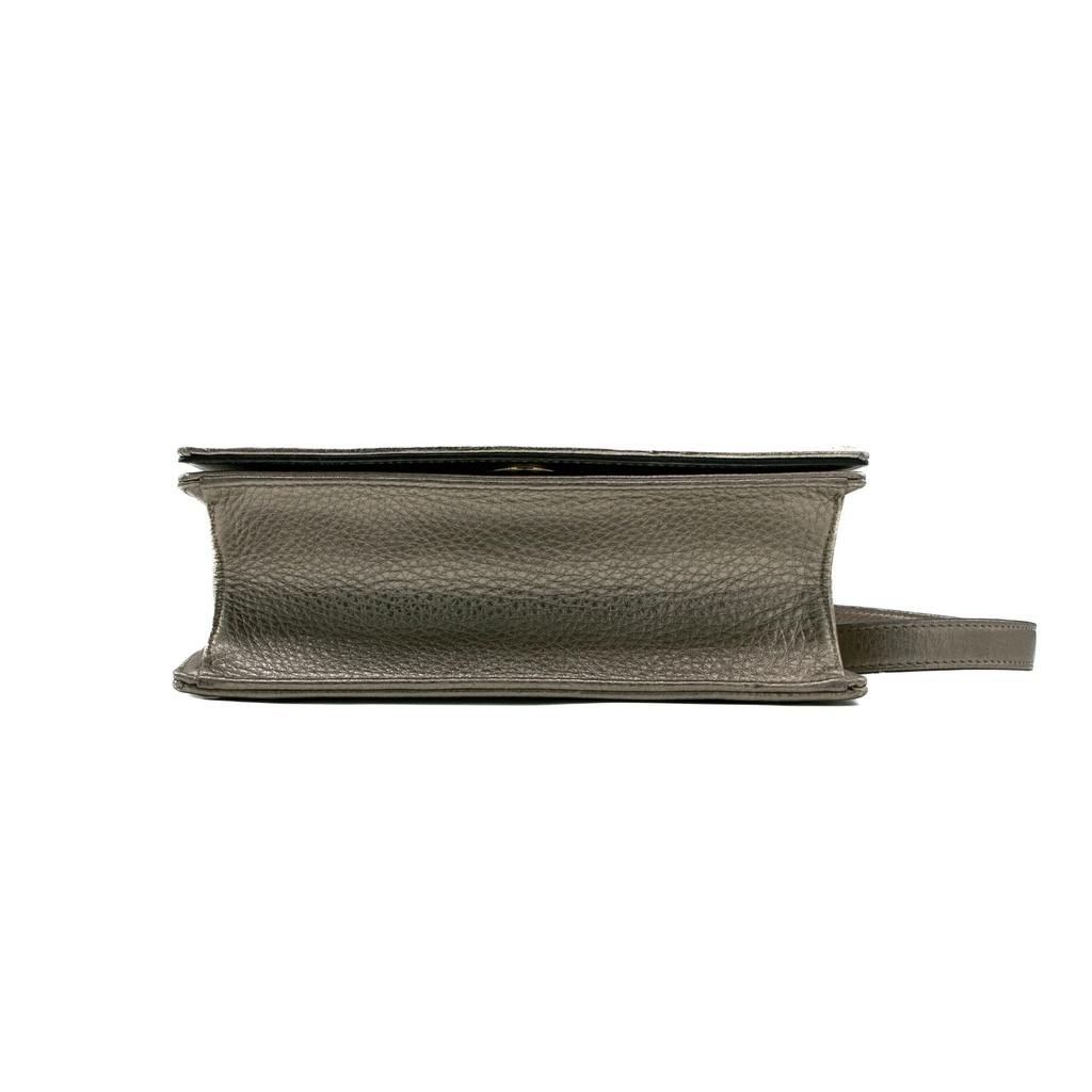 Christian Dior Metallic Grained Calfskin Medium Diorama Flap Bag Gold