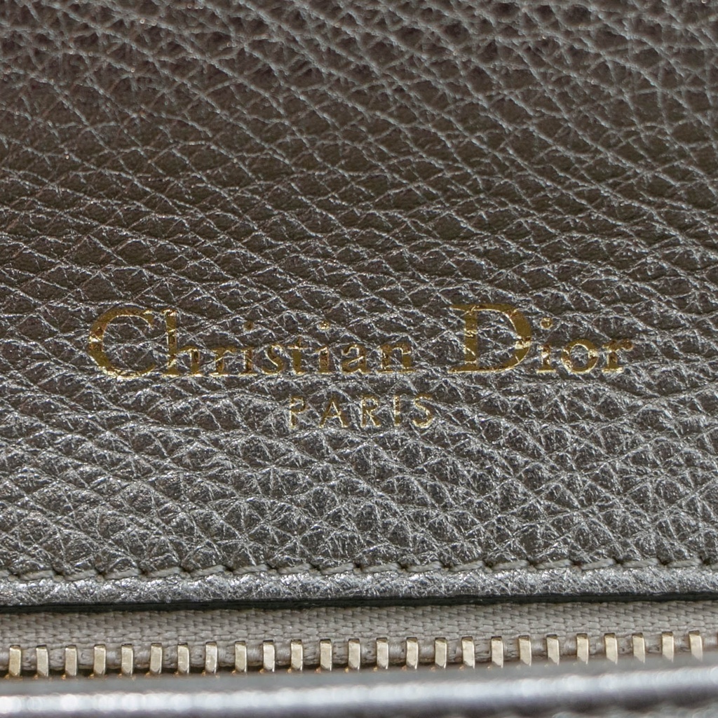 Christian Dior Metallic Grained Calfskin Medium Diorama Flap Bag Gold