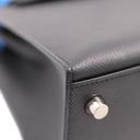 Hermes Kelly 25 Epsom Silver Hardware Black and Blue Year 2024 New