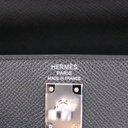 Hermes Kelly 25 Epsom Silver Hardware Black and Blue Year 2024 New