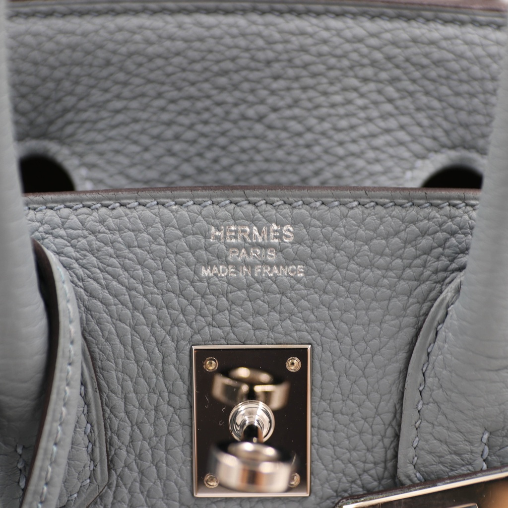 Hermes Birkin 25 Togo Silver Hardware Light Blue Year 2022 Like New