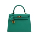 Hermes Kelly 25 Epsom Gold Hardware Green Year 2021 Like New