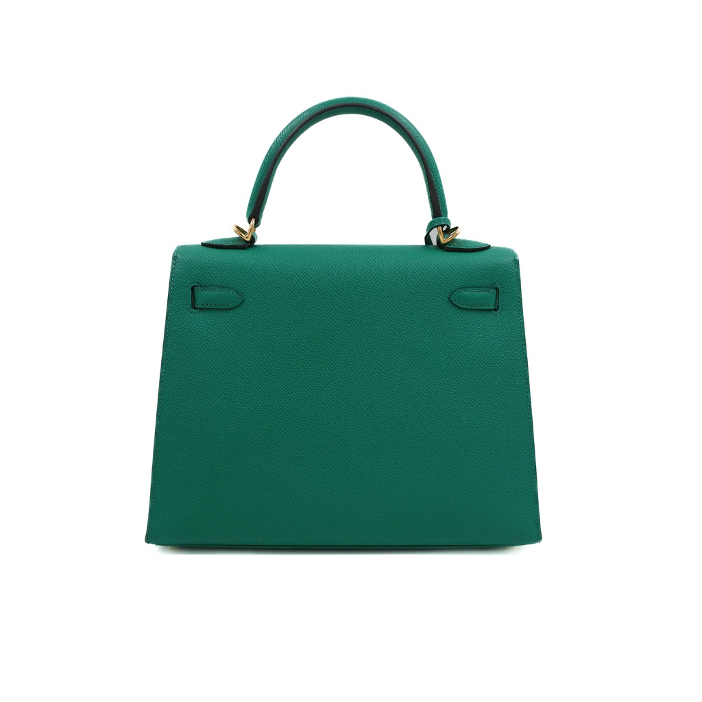 Hermes Kelly 25 Epsom Gold Hardware Green Year 2021 Like New