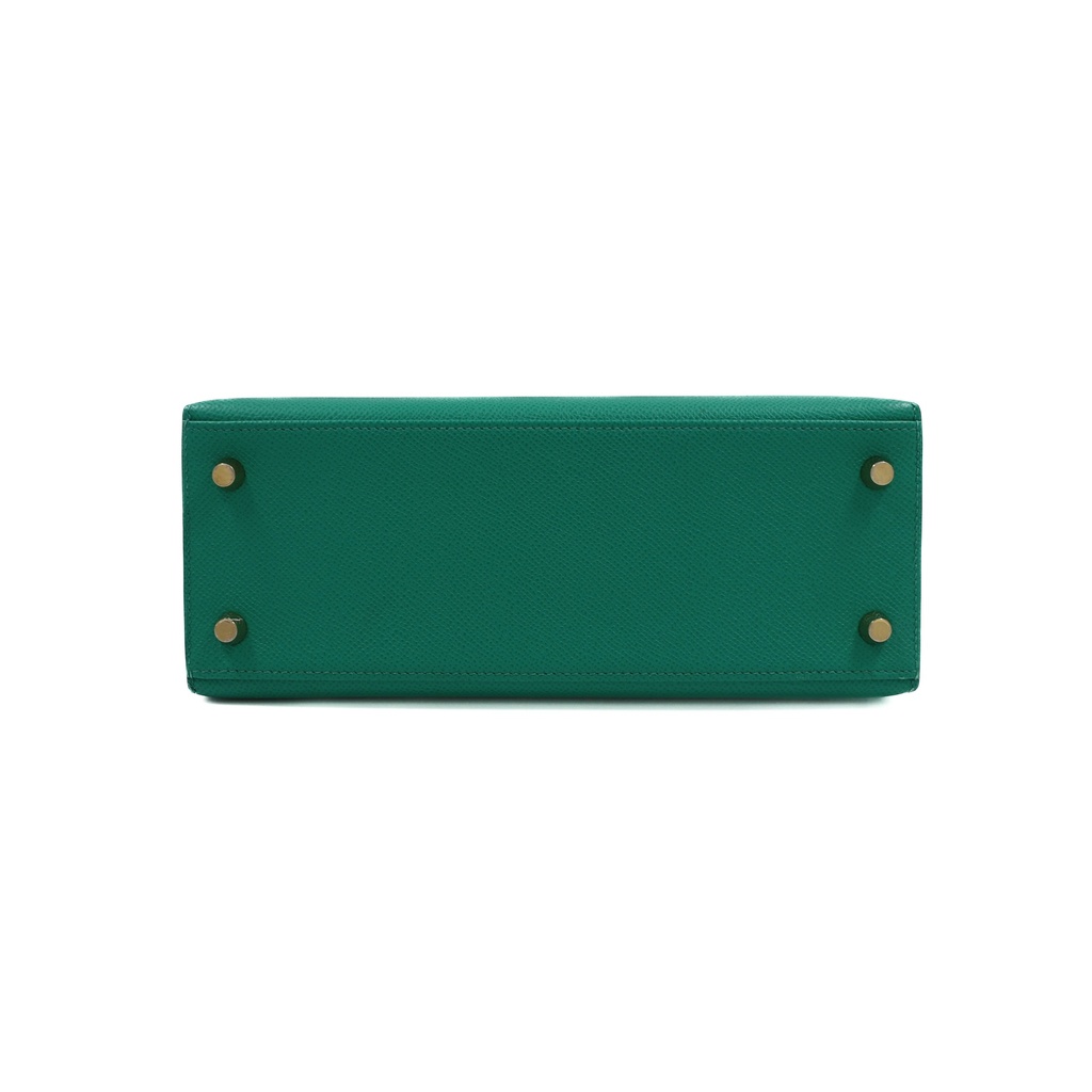 Hermes Kelly 25 Epsom Gold Hardware Green Year 2021 Like New