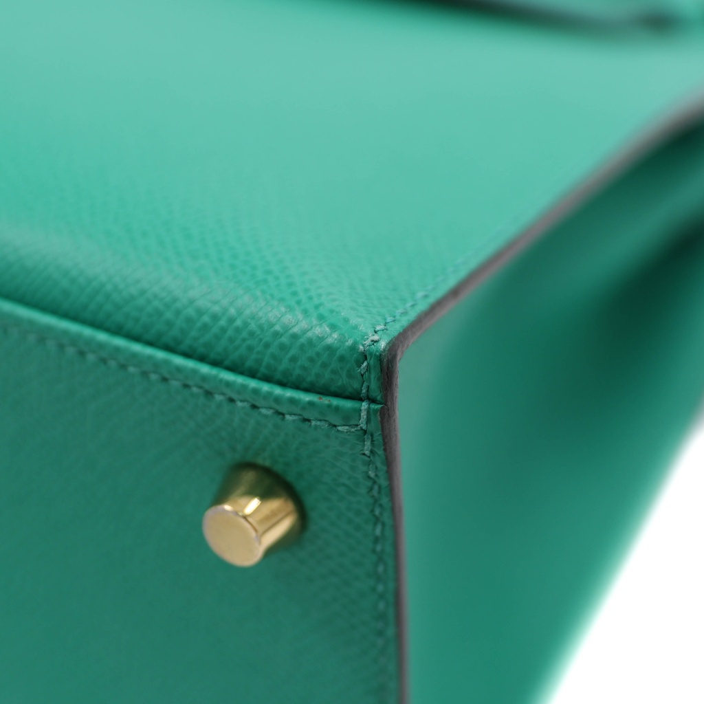 Hermes Kelly 25 Epsom Gold Hardware Green Year 2021 Like New