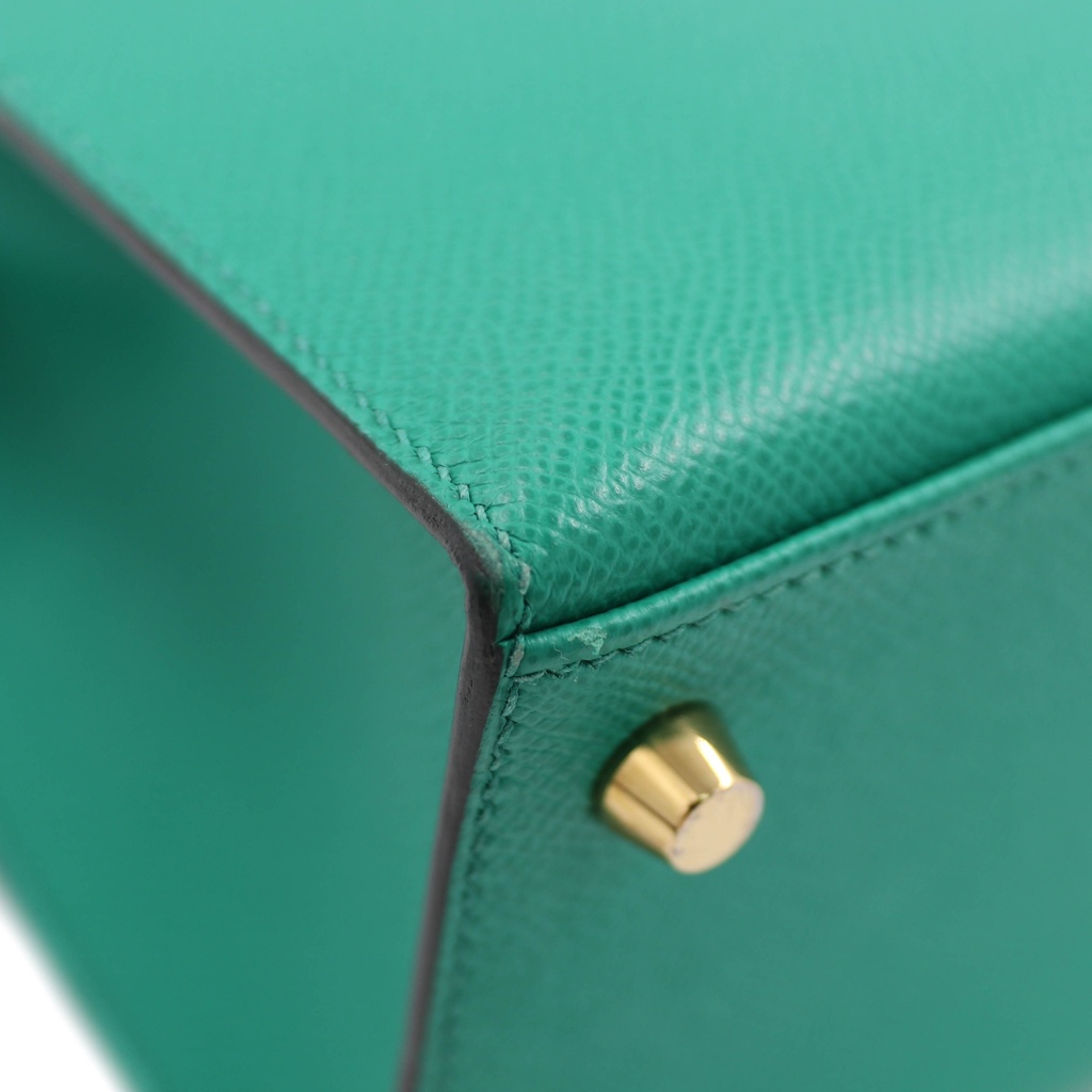 Hermes Kelly 25 Epsom Gold Hardware Green Year 2021 Like New