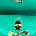 Hermes Kelly 25 Epsom Gold Hardware Green Year 2021 Like New