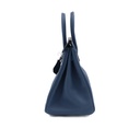 Hermes Birkin 25 Swift Leather Blue Year 2016 Lock and Keys Like New