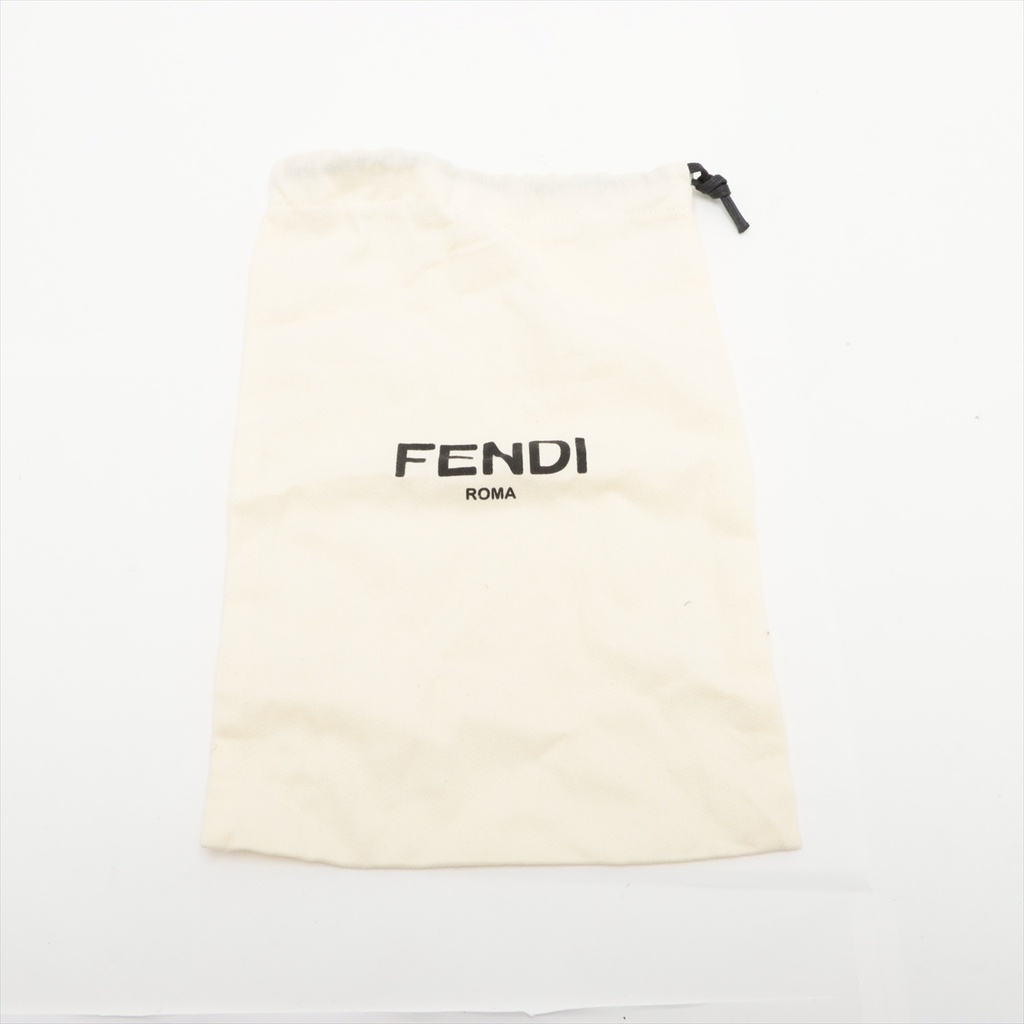 Fendi Zucca Sunshine Shopper Small Leather 2 Way Handbag Black 8BS051