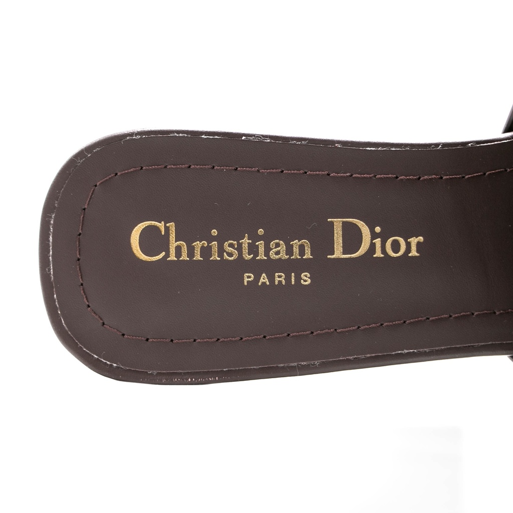 Christian Dior 30 Montaigne Platform Slide Cherry Red In Size 38