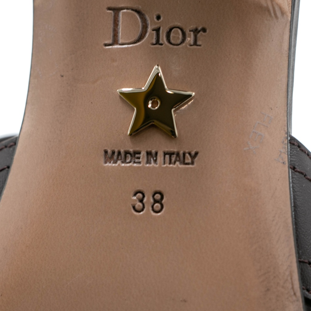 Christian Dior 30 Montaigne Platform Slide Cherry Red In Size 38