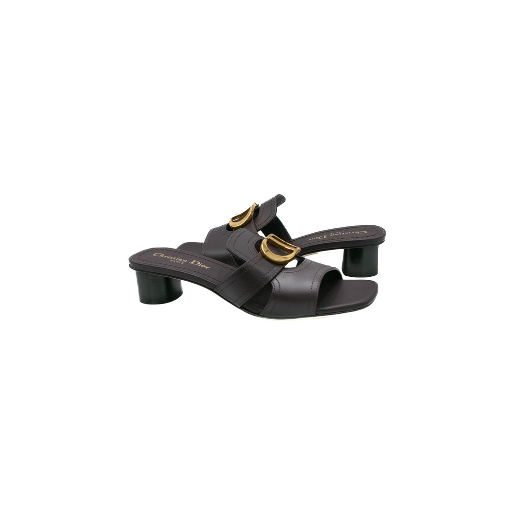 Christian Dior 30 Montaigne Platform Slide Cherry Red In Size 37