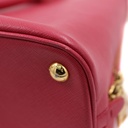 Prada Saffiano Small Galleria Double Zip Tote Fuxia