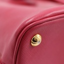 Prada Saffiano Small Galleria Double Zip Tote Fuxia