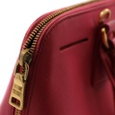 Prada Saffiano Small Galleria Double Zip Tote Fuxia