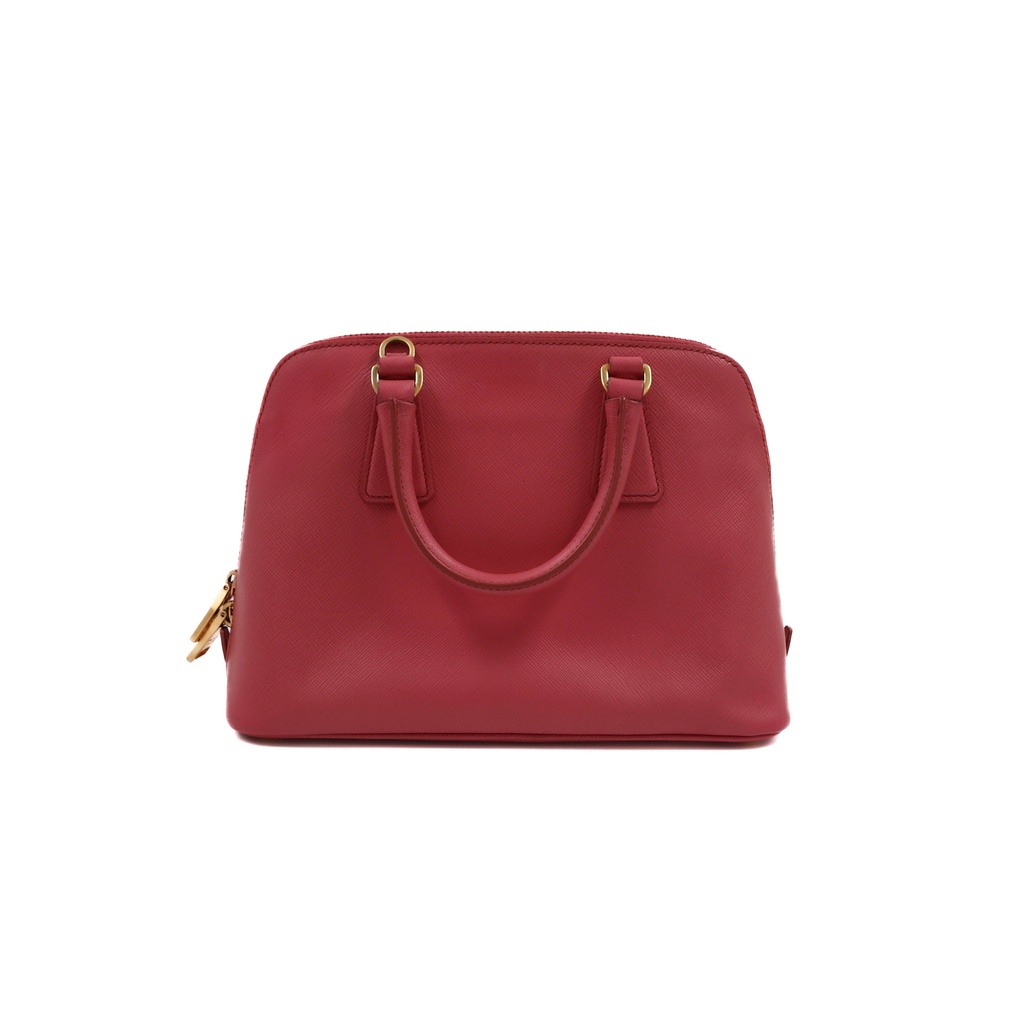 Prada Saffiano Lux Small Promenade Tote Bag Peonia