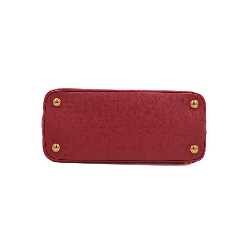 Prada Saffiano Lux Small Promenade Tote Bag Peonia
