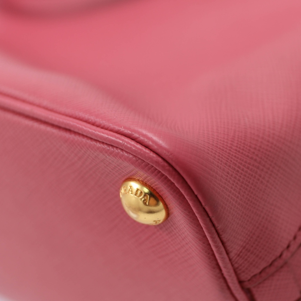 Prada Saffiano Lux Small Promenade Tote Bag Peonia
