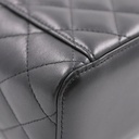 Chanel Matelasse Lambskin Chain Shoulder Bag Vanity Black