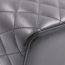 Chanel Matelasse Lambskin Chain Shoulder Bag Vanity Black