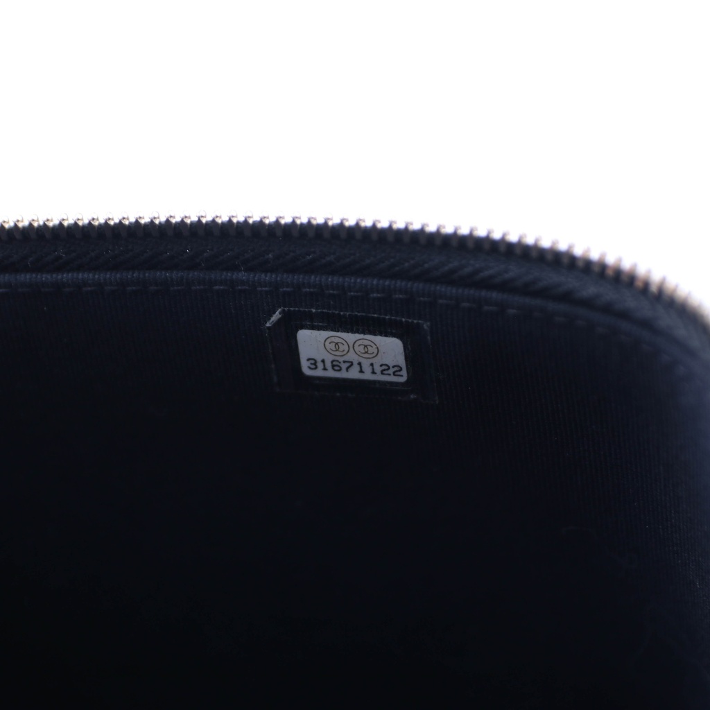 Chanel Matelasse Lambskin Chain Shoulder Bag Vanity Black