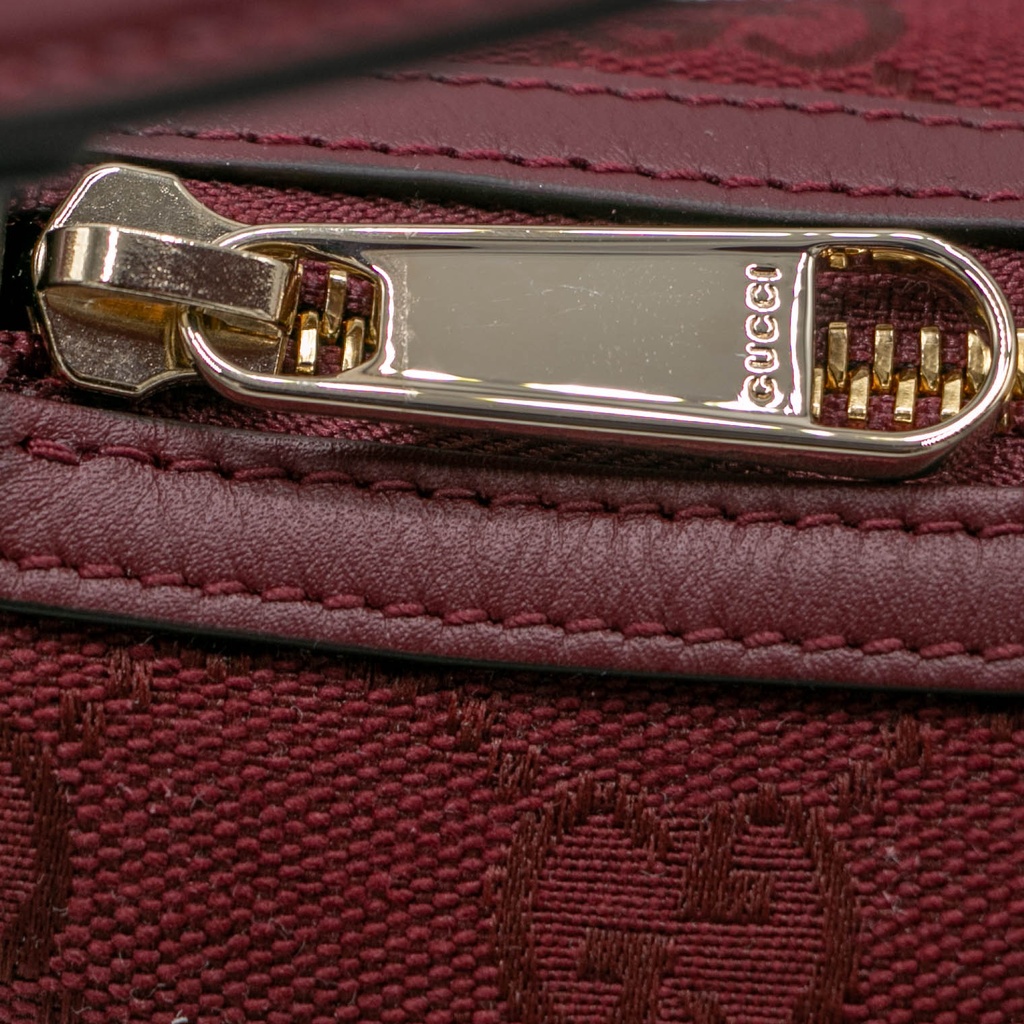 Gucci GG Super Mini Canvas Shoulder Bag Red 795168