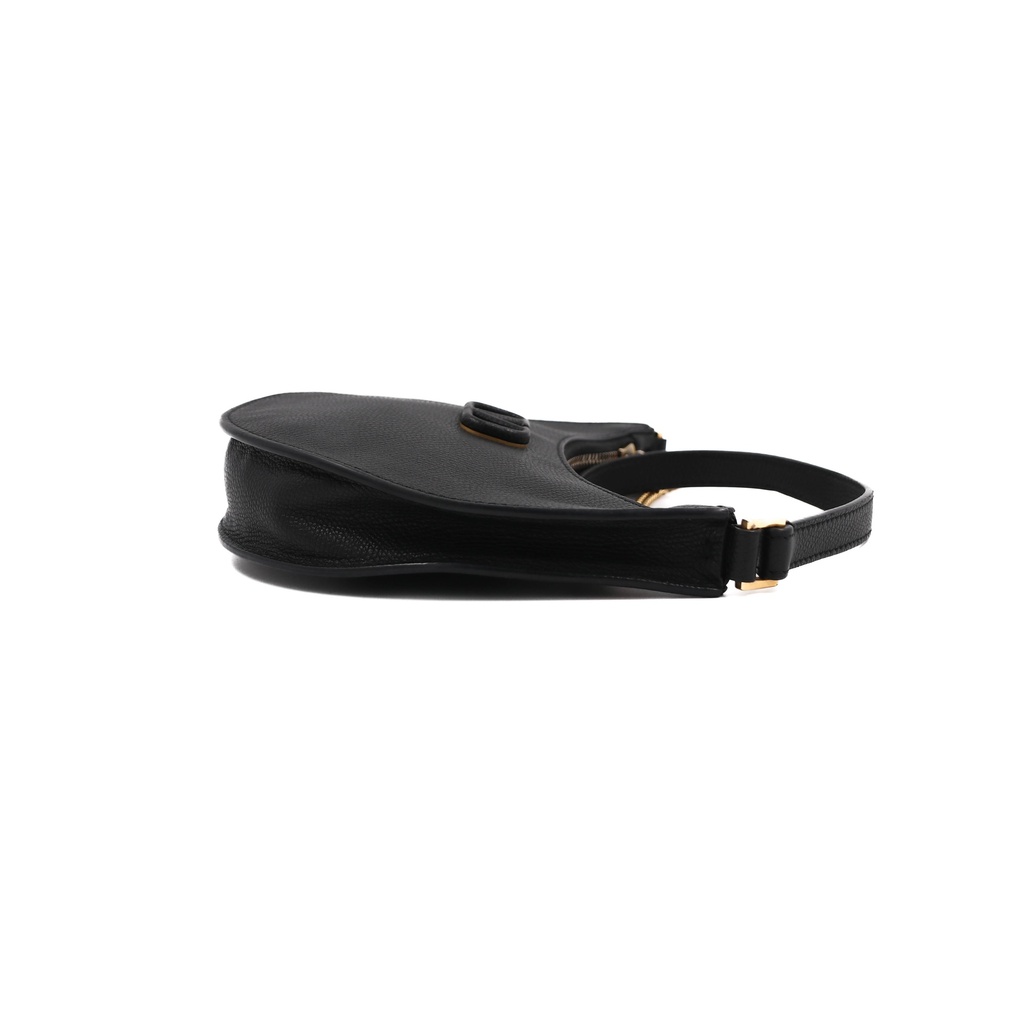 Valentino Vlogo Mini Leather Hobo Black Bag