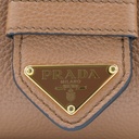 Prada Moon Padded Nappa Leather Brown Shoulder Bag