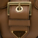 Prada Moon Padded Nappa Leather Brown Shoulder Bag